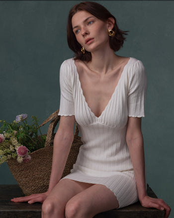 Céleste Silk Knit Dress, Women